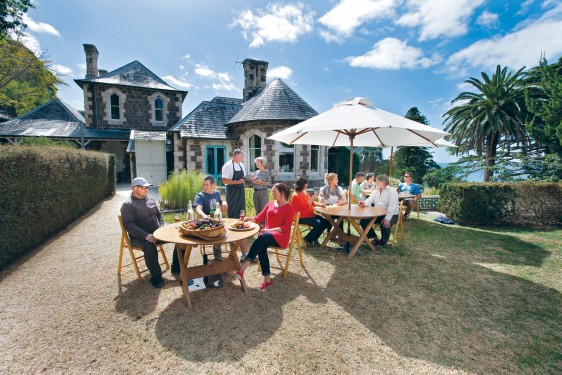 Harvest time: Heronswood staff get ready for the harvest festival after poor visitor numbers since the January fire. From left, Jamie Alcock, David Weill, Simon West, Talei Kenyon, Michele Gorman, Priscilla Van Den Broek, Ines Balint, Kevin Mankey, Jayne Anderson, Clive Blazey and Andrew Carpenter. Picture: Yanni