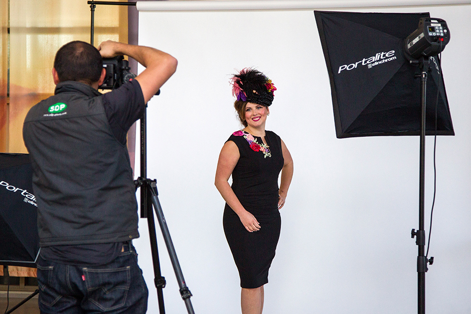 It was all lights, camera, action last week as Mornington Racing Club’s Face of Racing Caitrin O’Rourke posed for publicity shots being taken by Sam D’Agostino.