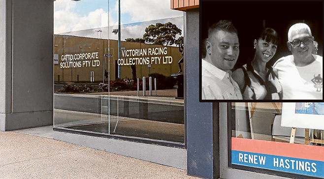 New tenant: Mick Gatto (inset right) associate Anthony Swords (inset left) of Gatto Corporate Solutions has leased an office in Hastings. Inset picture supplied