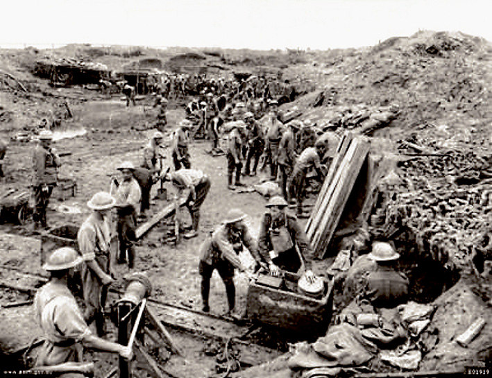 The 1st Australian Tunnelling Company at Messines Ridge.