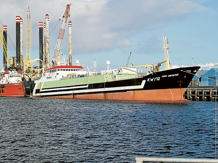 Warning: The Geelong Star, shown above in its former livery when named the Dirk Dirk, has been warned that its fishing activities will be further limited unless they are undertaken without more deaths to seals and dolphins. Picture: Andrew Mackinnon