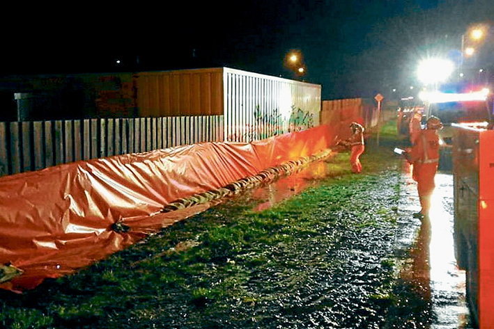 Danger flows: Hastings SES is warning that flood waters can be toxic and should be avoided at all costs.