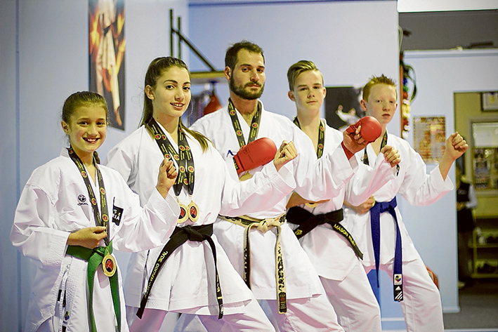 Top achievers: (l to r) Ally Lourensz, Jade Colver-Vella, Dean Hollowood, Mason Riley, Sean Armitage. Picture: Cameron McCullough