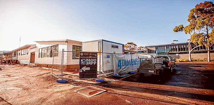 Drop-in: Mornington Youth Resource Centre and Mornington Men’s Shed will occupy the newly refurbished former classroom block in Wilsons Rd. On the far left is Radio Port Phillip’s studios and on the right Peninsula Community Theatre. Picture: Yanni
