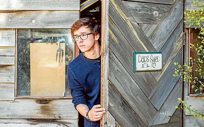 Break a leg: Mt Martha actor Callum Needham thrills to the curtain call. Picture: Yanni