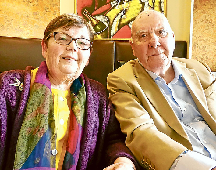 Je Suis Satirists: In Yer Face authors Fran Henke of Hastings and Bald Archy founder Peter Batey of NSW. Picture supplied