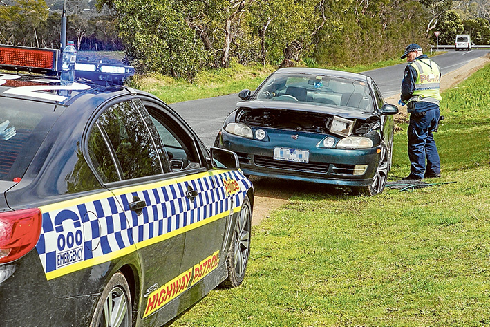 Police Dog Squad Tyabb. Not sure on the full story but Police from Hastings and Rosebud were in O'Neills Rd Tyabb. There was something about a person syphoning petrol, not sure if car was stolen and why the bonnet was open? The perpertrator did a runner and the Dog Squad was called in to search. The Police Dog managed to find the person and Police apprehended the person, an Ambulance was called and the person was taken to hospital suffering dog bites. Please check on the story as I got this second hand from a TV videographer who had to ring Police Media Liason.