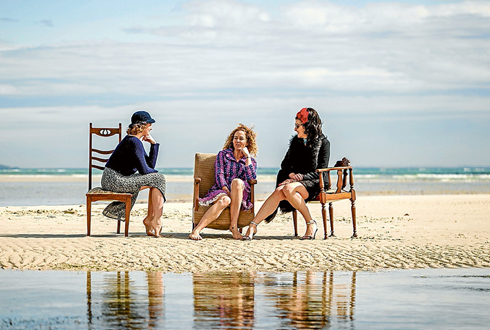 A Woman’s Place Julia Ahearne, Elin Smith and Lizzy Leary have stories to tell, and will get their chance as Peninsula op shops combine with performing artists to bring local stories centre stage later this month. Picture: Yanni
