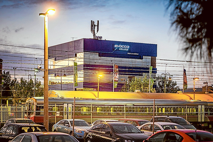 Sky’s the limit: Evocca College markets itself as a springboard for students to further their education and career. Picture: Gary Sissons