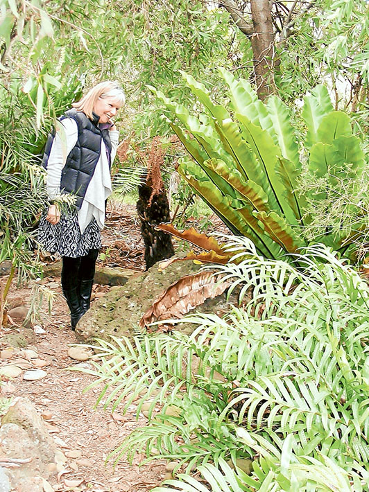 In bloom: Jeannette Morris oversees her garden at 4 Bellbrook Court, Mt Eliza, where visitors can enjoy Devonshire teas on their visit.