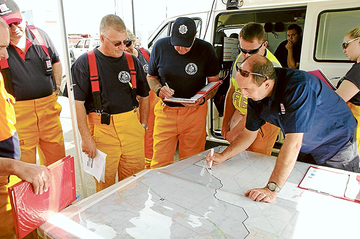 Fire focus: CFA crews plan their next offensive.