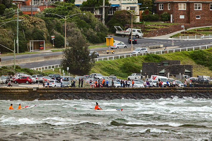 Peter and his 17yo son pulled four people from the rough seas. Picture: Gary Sissons