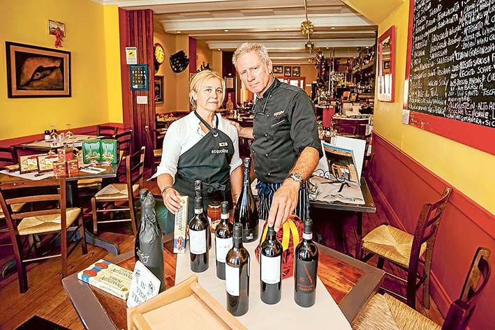 Change of style: Acquolina’s Brett Johnson and Maria Grazia Baiguini plan to reopen on Boxing Day with more simple fare before reverting to fine dining in February. Picture: Yanni