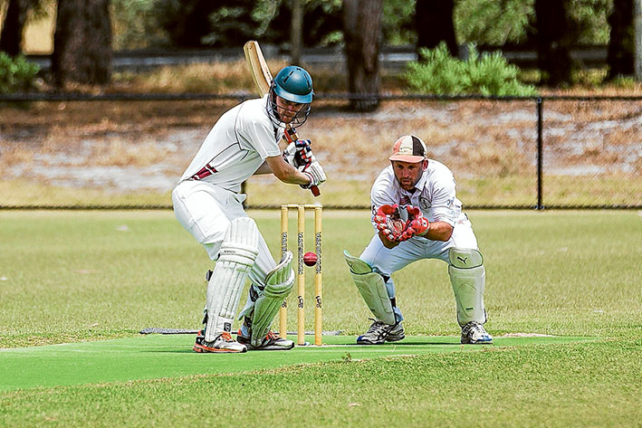 The heat is on: In soaring temperatures, Skye got home against Balnarring with three wickets in hand. Picture: Andrew Hurst
