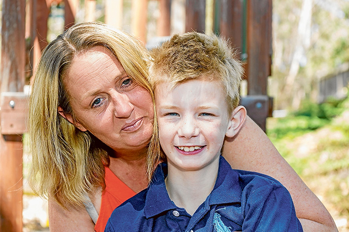 Mum’s journey: Belinda Hunt will continue driving son Kaileb to school until safety procedures are bedded down. Picture: Yanni