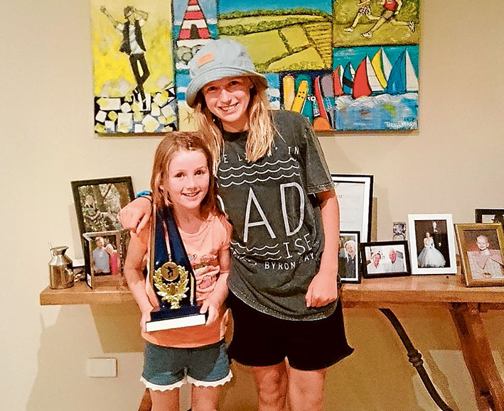 Prize moment: Charlotte Heath receives her prize from Hayley Wilson.
