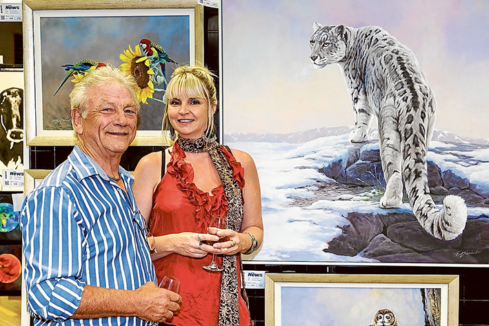 Mornington Art Show 2016 Photo: Featured Artist Eric Shepherd and Cherie Bryant.