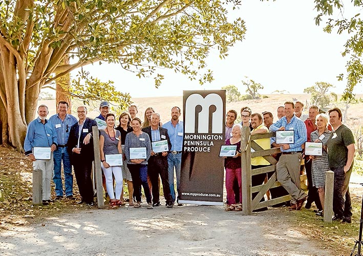 Market share: Local producers at the launch of Mornington Peninsula Produce certified trade mark at The Briars.