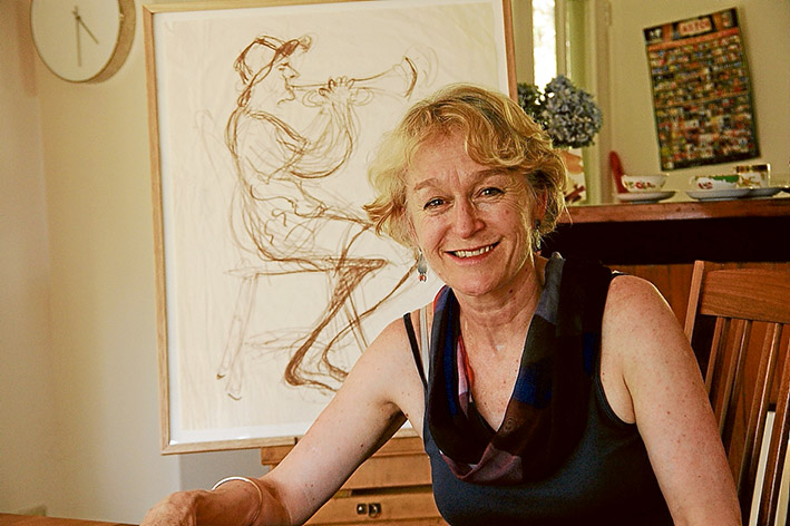 Cath John, above, drew inspiration from her late husband Richard, below, and is now holding an art exhibition to raise money for Aboriginal youth.