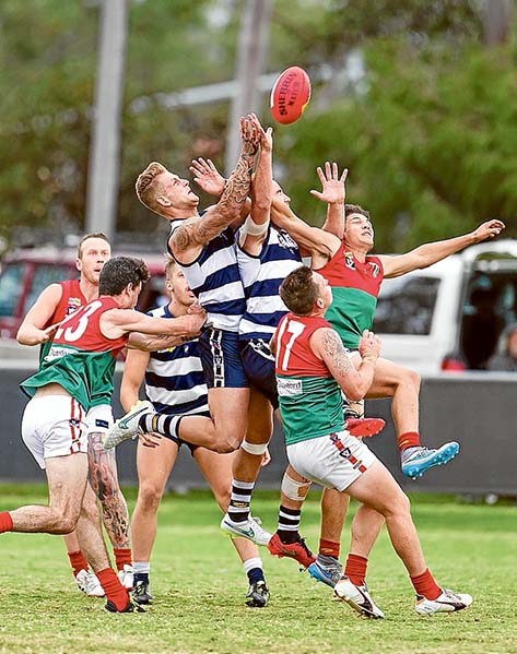 Omnishambles: The final siren marked a one point victory for Chelsea against Pines, but the umpires then declared it a draw. The review of the game by both coaches has confirmed Chelsea’s victory. Now it is up to MPNFL to decide what to do. Picture: Scott Memery