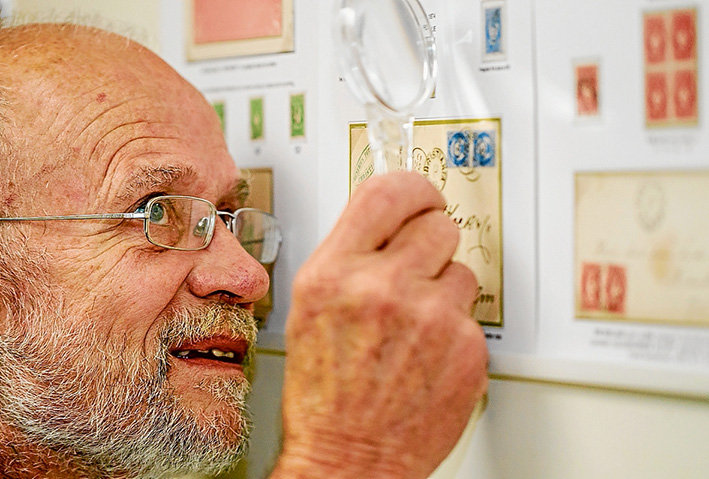 The good mail: Mt Martha’s Jon Fladeby will exhibit his stamp collection in New York next month. Picture: Yanni