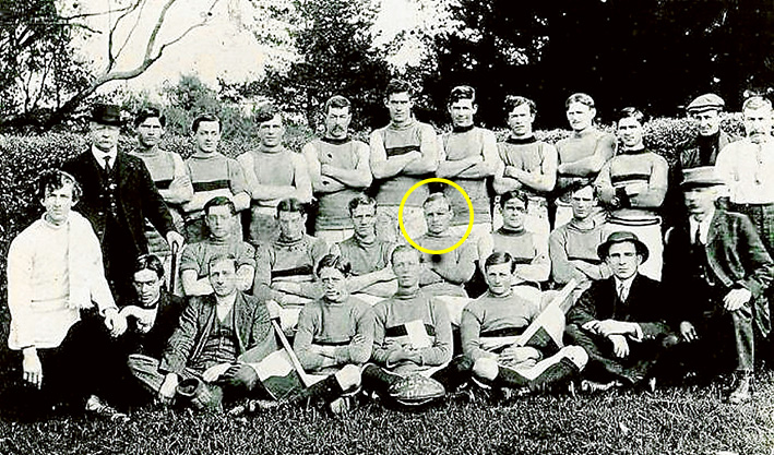 Above: Mornington football team, 1914. Robert Bates circled.