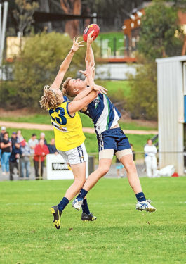 Young Guns fall short: Just ten points was the final margin in Young Gun’s match against Yarra Ranges.Picture: Andrew Hurst