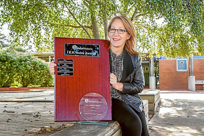 Of cancer, deaf dogs and singing: Teacher Joanne Heyman spends her spare time helping others. Picture: Gary Sissons