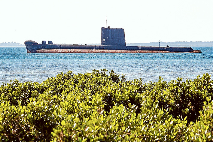 The Otama moored off Crib Point. Picture: Gary Sissons