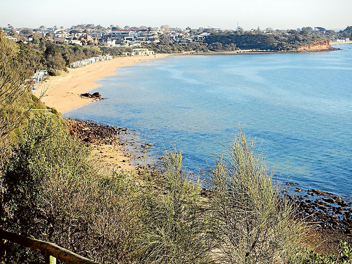Scenic views: Views only available to the public from the cliff path leading to Mills Beach from Caraar Creek Lane.