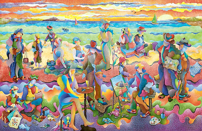 Eyepopping: Philippe de Kraan’s The Gathering is attracting attention both for its artistic merit and his price tag. Photo: Supplied