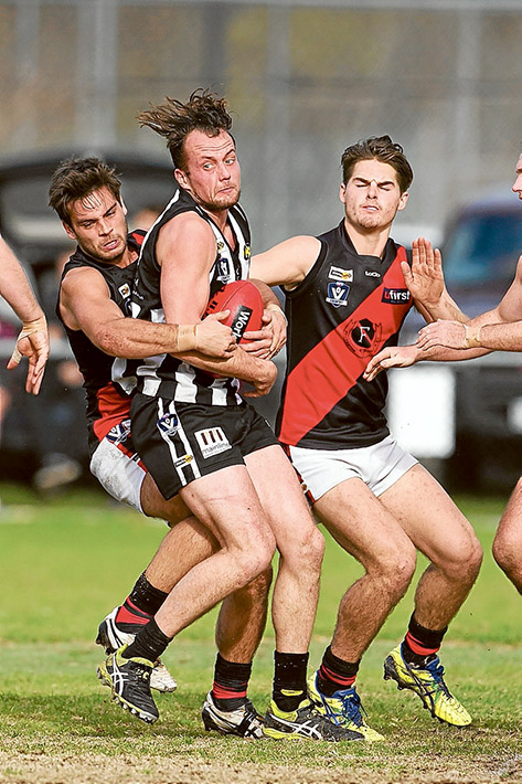 Magpie cull: Frankston Bombers showed no mercy to Crib point, thrashing them by 78 points. Picture: Scott Memery