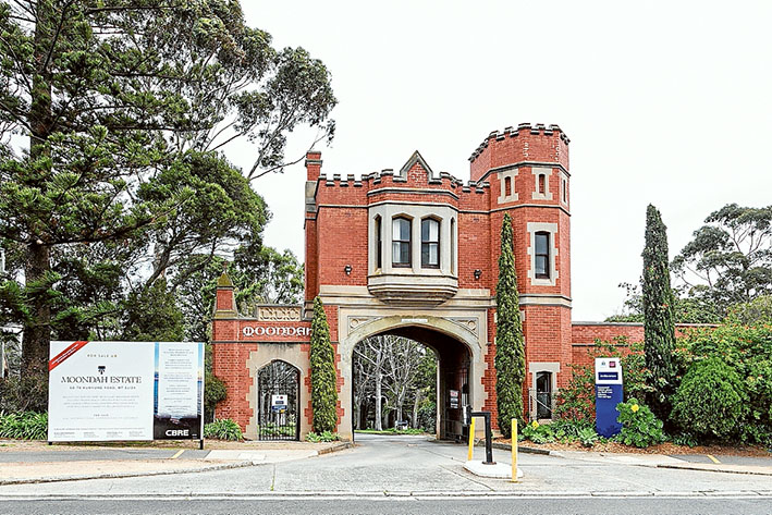 For sale: A $20 million price tag has been placed on the historic Moondah property in Mt Eliza owned by the Melbourne Business School. Below, a booklet from the days when it was run as the Hotel Manyung.
