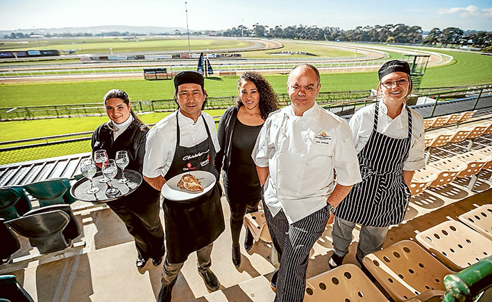 Bon appetite: Chisholm students are preparing meals with local produce at Mornington Racing Club. Picture: Yanni