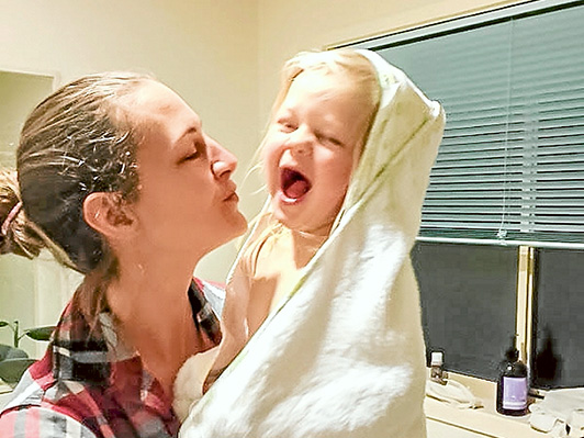 Different child: Joey De Backer and daughter Isla are reaping the rewards of an improved diet.