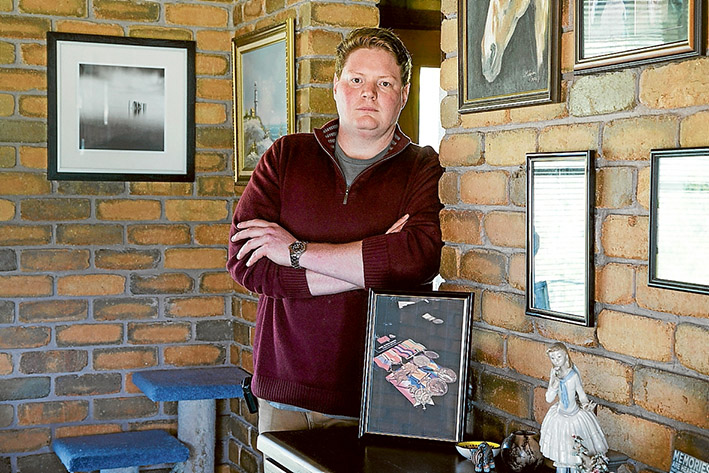 Callous thieves: Marc Burton-Walter is dismayed at the theft of heirloom service medals. Picture: Gary Sissons