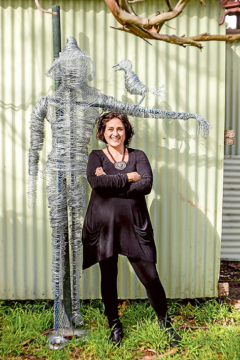 Movie tribute: Annie Glass’s scarecrow festival entry has a Wizard of Oz theme and will be displayed outside her property on Dunns Creek Rd, Red Hill. Picture: Yanni