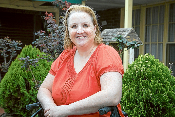 Thinking positively: Susan Abbey doesn’t focus on the negatives of her illness thanks to the support of friends and family. Picture: Gary Sissons