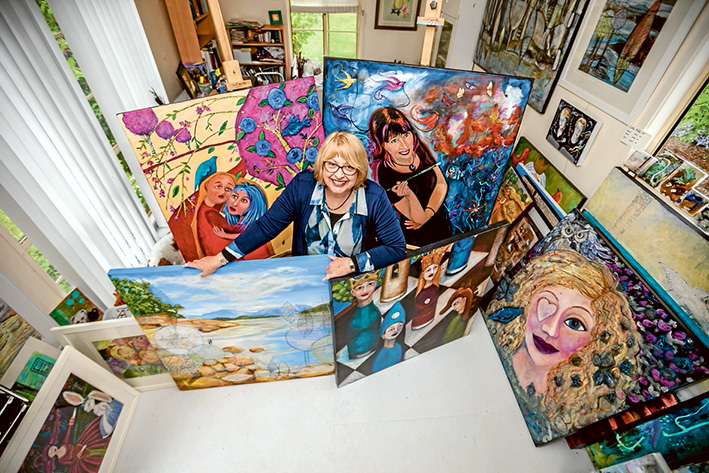 Creative feats: Multi-faceted artists Lorna Gerard of Mt Eliza is part of the Peninsula Studio Trail. Picture: Yanni