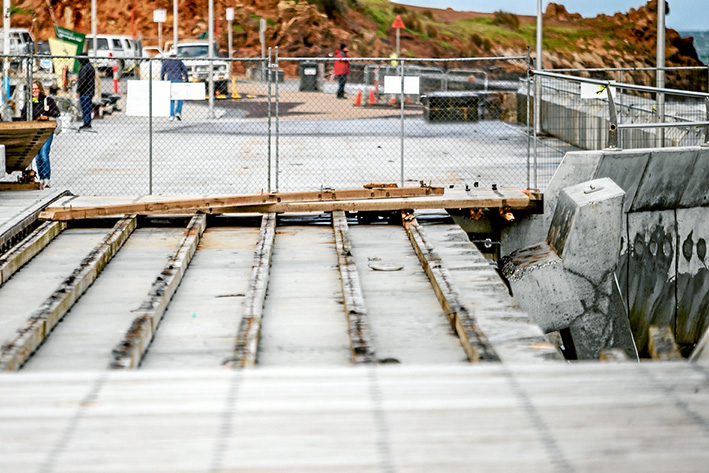 Appetite for destruction: The pier closed off to the public (Picture: Yanni).