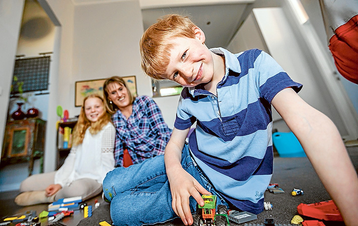 Family ties: Michelle Bendell and her children Molly and Sidney enjoy some quality time. Picture: Yanni