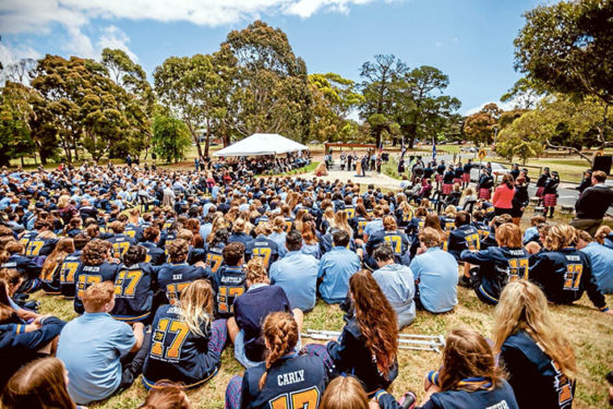 War memorial: A tree-lined avenue honouring the sacrifices of men and women of Mornington in World War I was officially opened on Friday by the Governor-General Sir Peter Cosgrove. Picture: Yanni