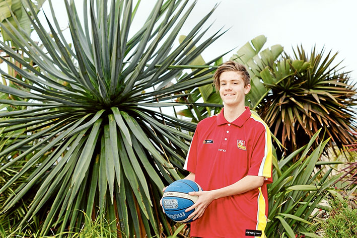 High hopes: Western Port junior Tom Bahen looks forward to a career shooting ball. Picture: Basketball Victoria Country