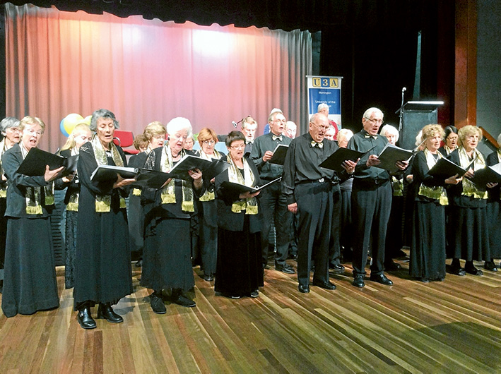In harmony: Members of the U3A choir entertain at the annual meeting.