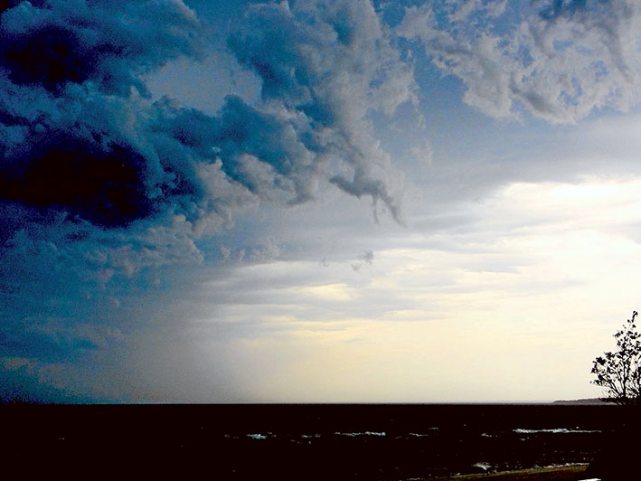 The storm that put Melbourne’s health services under unprecedented pressure with throusands of patients calling for help with asthma-related symptons. Picture: Keith Platt