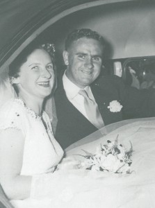 Don and Shirley, married at the Frankston Methodist Church, 6th January 1957.